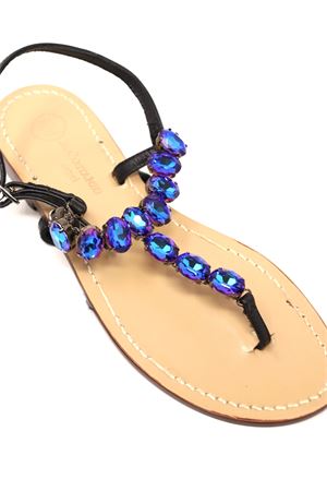 Blue jewels Capri sandals Da Costanzo | PIETREBLUBLU